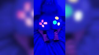 Gamer butt in neon colors