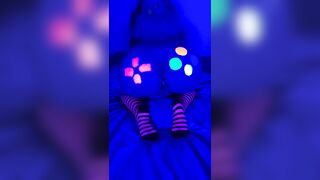 Gamer butt in neon colors