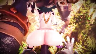 two Mitachurls Bang Hard in Xiao! (Fem xiao) Genshin Impact