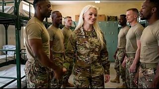 The wench lieutenant: the soldiers took turns with her, milking her and pushing it up her butt [made with AI]