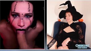CHEEKYMZ REACTS AND CUMS WATCHING WITCH PORN