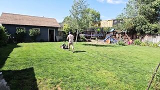 Watch me catch some sun and mow my lawn exposed! Hope noone saw! Or maybe I do.