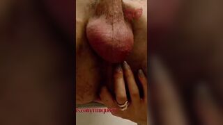 Fingering his butt made him come like a horse