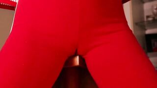 I rubbed my pussy against the corner of the piece of furniture, all soaked and full of crave.