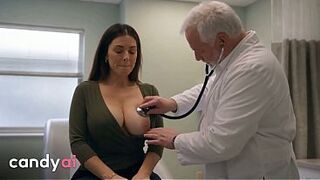 Doctor Bangs His Busty Brunette Patient on the Exam Table - Candy AI
