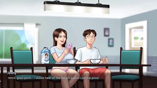 Paid Stepsis to Touch her Big Titties - Summertime Saga