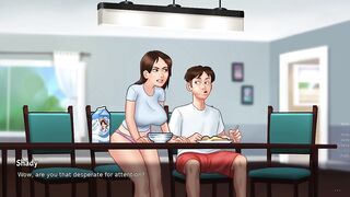 Paid Stepsis to Touch her Big Titties - Summertime Saga