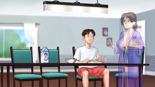 Paid Stepsis to Touch her Big Titties - Summertime Saga