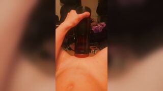Trans hotty Willow Whips plays with a bang machine