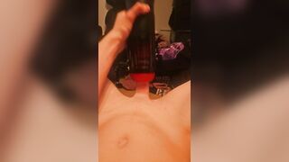 Trans hotty Willow Whips plays with a bang machine