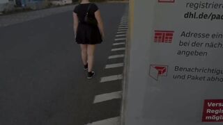 Female Exhibitionist: at the Parcel Locker