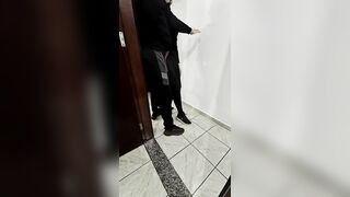 Lovers hooking up during work hours with ejaculation in mouth.