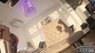 Fit Model Aloida Dances a Striptease, Then Works a Glass Sextoy Deep in a Hot Solo