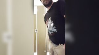 Playing with my jock in public bathrooms
