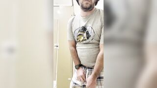 Playing with my jock in public bathrooms