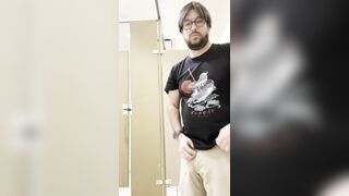 Playing with my jock in public bathrooms
