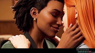Lesbian AI grok Imagine movie kissing from animated series Invincible Atom Eve and amber TV series anime yuri
