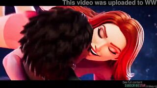 Lesbian AI grok Imagine movie kissing from animated series Invincible Atom Eve and amber TV series anime yuri