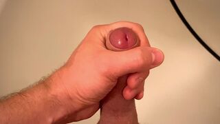 Claude Bombard masturbates and cums in empty bathtub