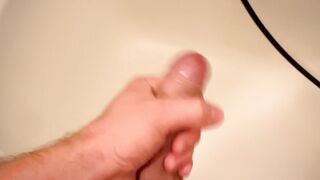Claude Bombard masturbates and cums in empty bathtub
