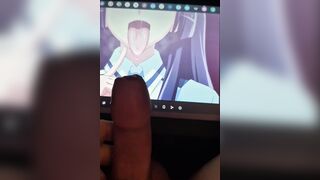 Cumming on a captivating tongue