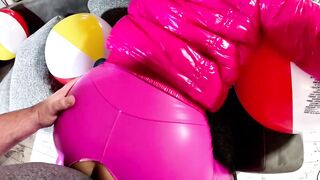 Dom MILF In Pink Downjacket Goes Deepthroat