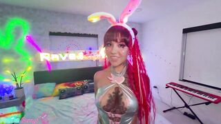 Lewd Redhead Luna Legend Gives Brian Her Butt Beneath Neon Lights!