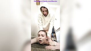Fucked against the wall and on the stairs