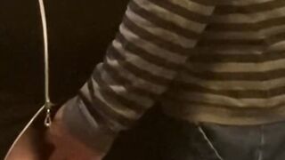 Fingering A Slut's Bald Cunt in Public