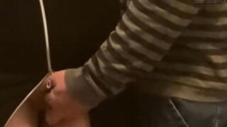 Fingering A Slut's Bald Cunt in Public