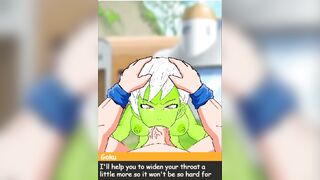 The green, extraterrestrial floozy likes a cock deep in her mouth.