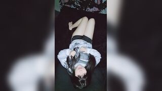Cute Petite Angel Masturbating in Her Dark Room