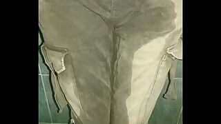 Pants urinated on with orgasms