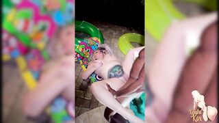 PAWG MILF KENDRA KOX GETS FUCKED POOLSIDE BY BLACK SHLONG