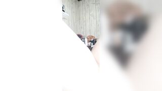 Big Obese Honey Legs Spread Wide Big Black Cock Cums for a Ride