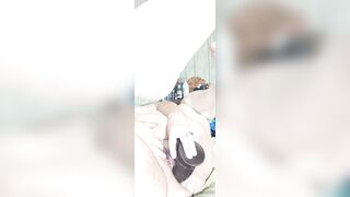 Big Obese Honey Legs Spread Wide Big Black Cock Cums for a Ride