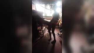 Bricklayer spits his load in my face, facial