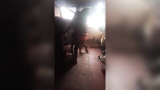 Bricklayer spits his load in my face, facial