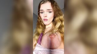 teen shemale sweet herself with a toy