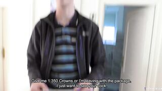 BIGSTR - A Beautiful Straight Courier Fights Temptation Until My Naughty Offer Breaks Him