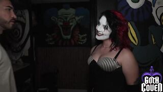 Clown statues attack a stranded traveler