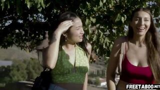 Three-some Fuck With Step Sisters, Cum Inside Both Of 'em! Please, Cum Inside Me