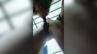 The stepsister sucks him very well