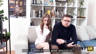 HUNT4K. Sasha Paige can't control her Moist Pussy