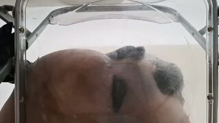 Extended Cut: POV Obscene Talk Corpulent Ass Goth Trans Facesitting and Anal Creampie After Riding Vibrator on Transparent Chair
