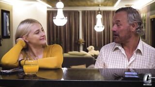 Hotel Bar Double Team-two Hot Women For One Fortunate Silver Fox - Exclusively at Oldje-three-some