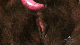 Alexis Plays With Her Hirsute Cunt and Toys