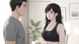 She Caught Me Looking her workout and castigate me as blowjob