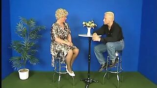 Excited granny gets doggystyle at the casting