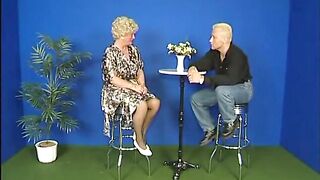 Excited granny gets doggystyle at the casting